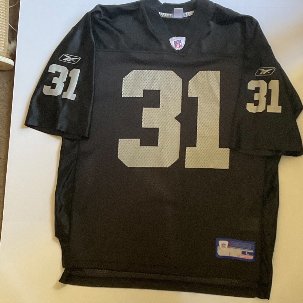 Phillip Buchanon Oakland Raiders Reebok NFL Equipment‎ #31 Black-Silver Men's Lg